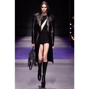 NWT Versace Runway 2023 Cut Out Black Mini Dress IT 38 US 2 $2,575